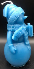Load image into Gallery viewer, Let this jolly, happy soul fill your house with winter cheer! This Snowman Beeswax Candle adds a beautiful touch to any winter or holiday decor. Perfect for Christmas centerpieces or to add a special touch of whimsey to your home for the holidays.