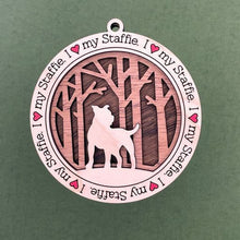 Load image into Gallery viewer, Share the love for our furry friends with these beautiful I Love My Dog ornaments!  250 Breeds available.  Send us the name you'd like personalized on it & we'll add it to your ornament.