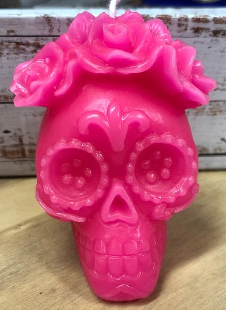 Red skull - Beeswax candle