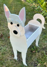 Load image into Gallery viewer, Let this adorable Swiss Shepherd Dog Planter help welcome guests to your home.  Custom dog tags with your dogs name also available (see our dog tag listing to add this to your order).  Great gift for the dog lovers in your life!