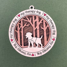 Load image into Gallery viewer, Share the love for our furry friends with these beautiful I Love My Dog ornaments!  250 Breeds available.  Send us the name you'd like personalized on it & we'll add it to your ornament.
