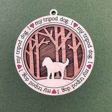 Load image into Gallery viewer, Share the love for our furry friends with these beautiful I Love My Dog ornaments!  250 Breeds available.  Send us the name you'd like personalized on it & we'll add it to your ornament.