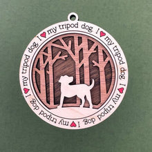 Load image into Gallery viewer, Share the love for our furry friends with these beautiful I Love My Dog ornaments!  250 Breeds available.  Send us the name you'd like personalized on it & we'll add it to your ornament.