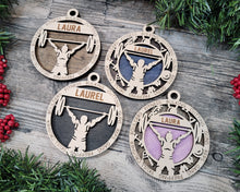 Load image into Gallery viewer, Celebrate your favorite athletes & amazing kids with these Sports & Activities Ornaments!  Personalize with your child's name &/or number.  A fantastic gift for any parent to celebrate their child's achievements.