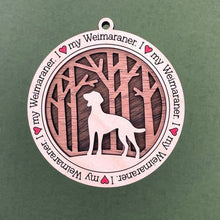 Load image into Gallery viewer, Share the love for our furry friends with these beautiful I Love My Dog ornaments!  250 Breeds available.  Send us the name you'd like personalized on it & we'll add it to your ornament.