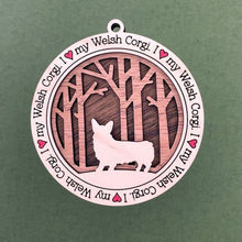 Load image into Gallery viewer, Share the love for our furry friends with these beautiful I Love My Dog ornaments!  250 Breeds available.  Send us the name you'd like personalized on it & we'll add it to your ornament.