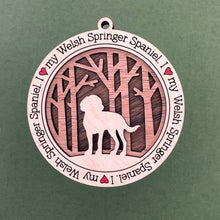 Load image into Gallery viewer, Share the love for our furry friends with these beautiful I Love My Dog ornaments!  250 Breeds available.  Send us the name you'd like personalized on it & we'll add it to your ornament.
