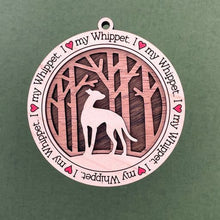Load image into Gallery viewer, Share the love for our furry friends with these beautiful I Love My Dog ornaments!  250 Breeds available.  Send us the name you'd like personalized on it & we'll add it to your ornament.