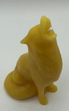 Load image into Gallery viewer, This all natural beeswax candle in the shape of a howling wolf is sure to please any wolf or dog lover. Handmade in the USA.