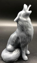 Load image into Gallery viewer, This all natural beeswax candle in the shape of a howling wolf is sure to please any wolf or dog lover. Handmade in the USA.