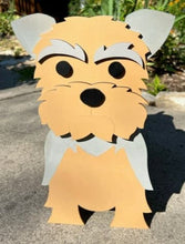 Load image into Gallery viewer, Let this adorable 'Yorkie' Yorkshire Terrier Dog Planter help welcome guests to your home.  Custom dog tags with your dogs name also available (please message us - adds $5 to cost of planter box).  Great gift for the dog lovers in your life!