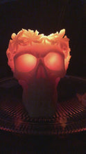 Load and play video in Gallery viewer, Skull with Leaf Crown Beeswax Candle