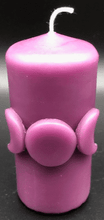 Load image into Gallery viewer, Moon Phase Beeswax Candle depicting the triple Goddess. Bring a bit of magic into your life with this amazing candle!