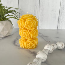 Load image into Gallery viewer, Rose Beeswax Pillar Candle 4 1/4"
