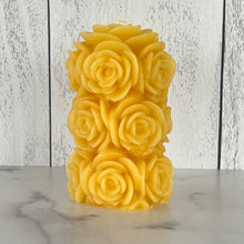 Load image into Gallery viewer, Rose Beeswax Pillar Candle 4 1/4"
