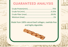 Load image into Gallery viewer, Stock your shelves with one of the fastest-growing categories in dog chews—collagen sticks for dogs. These 6-inch braided collagen dog chews (40g–55g) are crafted from 100% natural beef collagen, delivering a safe, rawhide-free alternative that today’s pet parents actively seek out.

