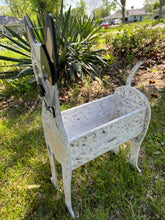 Load image into Gallery viewer, Let this adorable Australian Cattle Dog / Blue Heeler Dog Planter help welcome guests to your home.  Custom dog tags with your dogs name also available.  Great gift for the dog lovers in your life!
