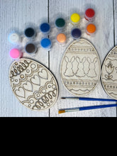 Load image into Gallery viewer, These fun DIY Paint Sets are sure to be a hit this Easter with the creative kids in your life.  Choose from our standard 3 egg set or add a personalized bunny egg to your order.  
