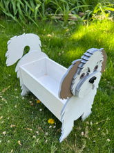 Load image into Gallery viewer, Let this adorable Shih Tzu Dog Planter box help welcome guests to your home.  Custom dog tags with your dogs name also available here. Great gift for the dog lovers in your life! 
