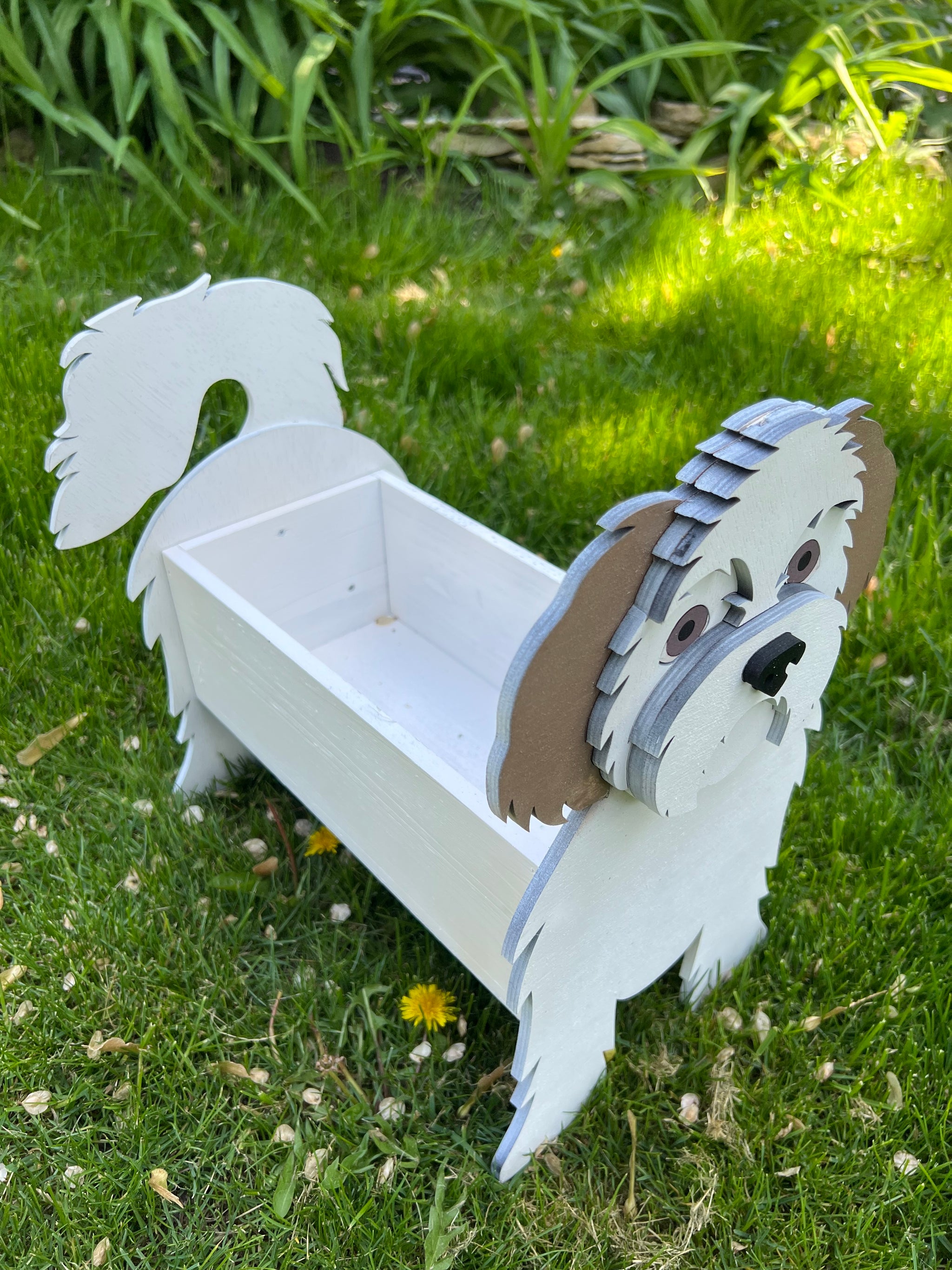 Shih Tzu Dog Planter Box, Gifts for Dog Lovers, Dog Decor