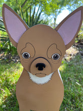 Load image into Gallery viewer, Let this adorable Chihuahua Dog Planter help welcome guests to your home.  Custom dog tags with your dogs name also available.  Great gift for the dog lovers in your life!
