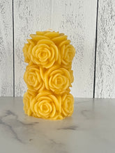 Load image into Gallery viewer, Rose Beeswax Pillar Candle 4 1/4"
