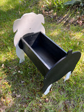 Load image into Gallery viewer, Let this adorable Bulldog Planter help welcome guests to your home.  Custom dog tags with your dogs name also available.  Great gift for the dog lovers in your life!
