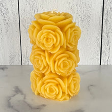 Load image into Gallery viewer, Rose Beeswax Pillar Candle 4 1/4"
