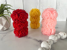 Load image into Gallery viewer, Rose Beeswax Pillar Candle 4 1/4"
