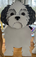 Load image into Gallery viewer, Let this adorable Shih Tzu Dog Planter box help welcome guests to your home.  Custom dog tags with your dogs name also available here. Great gift for the dog lovers in your life! 
