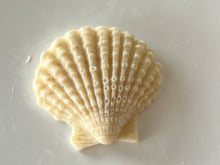 Load image into Gallery viewer, Adorable seashell oatmeal soaps will bring a touch of the sea into your home.  Available in unscented or Ocean Breeze scent.  The moisturizing oils used in our soaps produce a rich luxurious lather that leaves your skin clean &amp; soft without stripping the natural oils. 
