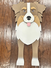 Load image into Gallery viewer, Let this adorable Australian Shepherd Planter Box welcome guests to your home! Inspired by one of the most beautiful and beloved dog breeds, this handmade Aussie planter adds personality to your porch, entryway, sunroom, or home décor.
