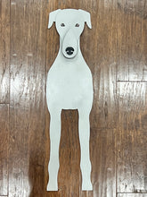 Load image into Gallery viewer, Let this adorable Greyhound Planter Box welcome guests to your home! With its distinctive Greyhound shape and sweet personality, this handmade and hand-painted planter is a unique way to celebrate one of the most elegant and lovable dog breeds.
