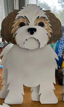 Load image into Gallery viewer, Let this adorable Shih Tzu Dog Planter box help welcome guests to your home.  Custom dog tags with your dogs name also available here. Great gift for the dog lovers in your life! 
