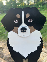 Load image into Gallery viewer, Celebrate the gentle, loyal spirit of this beloved breed with our Bernese Mountain Dog Planter Box Decor—a heartwarming statement piece that’s perfect for welcoming guests to your home. With its signature tri-color markings and sweet expression, this handcrafted planter captures the charm of the Bernese Mountain Dog beautifully.
