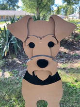 Load image into Gallery viewer, Bring some furry love to your home with our charming Airdale Dog Planter.&nbsp; Not only does it welcome guests with it&#39;s adorable design, but you can also add a custom dog tag with your pet&#39;s name for an extra personal touch (additional $5).&nbsp; The perfect gift for dog lovers, this planter is sure to bring a smile to anyone&#39;s face.&nbsp; Get yours now and show your love for man&#39;s best friend.
