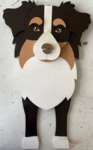 Load image into Gallery viewer, Let this adorable Australian Shepherd Planter Box welcome guests to your home! Inspired by one of the most beautiful and beloved dog breeds, this handmade Aussie planter adds personality to your porch, entryway, sunroom, or home décor.
