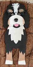 Load image into Gallery viewer, Welcome guests with a little Bernedoodle personality! Our Bernedoodle Planter Box is handmade and hand-painted to bring the lovable, fluffy look of this favorite breed to your porch, entryway, sunroom, or home.
