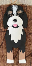 Load image into Gallery viewer, Welcome guests with a little Bernedoodle personality! Our Bernedoodle Planter Box is handmade and hand-painted to bring the lovable, fluffy look of this favorite breed to your porch, entryway, sunroom, or home.
