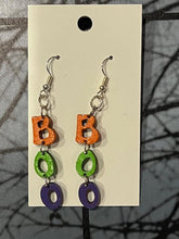 Load image into Gallery viewer, Add a bit of Halloween flare to any outfit with these&nbsp;BOO Earrings!&nbsp; The perfect way to welcome in the Halloween season.&nbsp; Also makes a fantastic gift.
