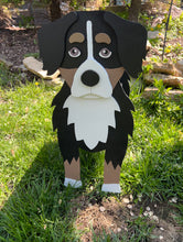 Load image into Gallery viewer, Bring some canine charm to your home with our Bernese Mountain Dog Planter box. This adorable planter is perfect for dog lovers and adds a touch of cuteness to any space. You can also make it even more personal by adding a custom dog tag with your pet&#39;s name through our dog tag listing. Get yours now and show your love for man&#39;s best friend!
