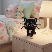 Load image into Gallery viewer, Keep your glasses easy to find with this adorable Cat Eyeglass Holder. Designed to hold your eyeglasses right across the cat's nose, this whimsical wooden glasses stand combines practical organization with cute cat décor.

Place your cat glasses holder on your nightstand, dresser, desk, or beside your favorite reading chair and give your eyeglasses their own special place when you're not wearing them.

