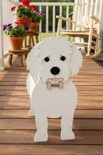 Load image into Gallery viewer, Add a soft, sweet touch to your home with our Cavachon Dog Planter Box Decor—a delightful piece inspired by the lovable Cavalier King Charles Spaniel &amp; Bichon Frise mix. With its fluffy charm and gentle expression, this handcrafted planter is the perfect way to welcome guests and show off your love for this adorable breed.
