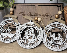 Load image into Gallery viewer, These beautiful Christmas Story Ornaments depict the story of Jesus and are sure to add to your holiday decor.&nbsp;&nbsp;
