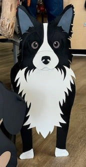 Bring some canine charm to your home with our adorable Border Collie Dog Planter. Not only does it welcome guests with its cute design, but you can also add a custom dog tag with your pet's name for an extra personal touch (available through our dog tag listing). The perfect gift for dog lovers, this planter is sure to bring a smile to anyone's face. Get yours now and show your love for man's best friend!