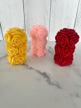 Load image into Gallery viewer, Rose Beeswax Pillar Candle 4 1/4"
