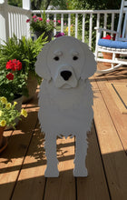 Load image into Gallery viewer, Let this adorable Golden RetrieverDog Planter help welcome guests to your home.  Custom dog tags with your dogs name also available.  Great gift for the dog lovers in your life!
