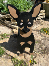 Load image into Gallery viewer, This adorable Min Pin Planter Box is sure to brighten your day.  The perfect gift for the dog lover in your life.  
