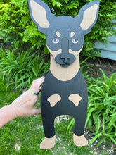 Load image into Gallery viewer, This adorable Min Pin Planter Box is sure to brighten your day.  The perfect gift for the dog lover in your life.  
