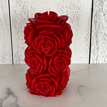 Load image into Gallery viewer, Rose Beeswax Pillar Candle 4 1/4"
